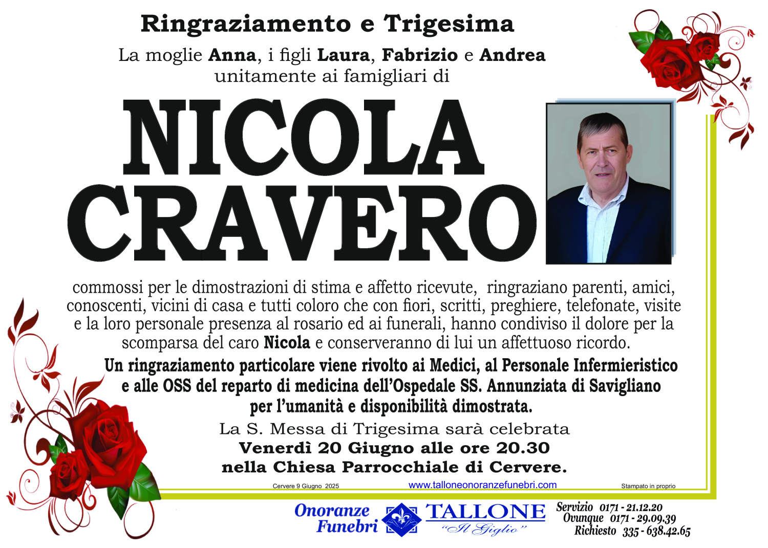 <br />
<b>Warning</b>:  Undefined variable $info in <b>/home/tallone/public_html/ringraziamenti.php</b> on line <b>68</b><br />
Nicola Cravero